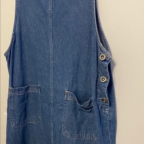 Denim Sleeveless Dress with Pockets, splits on both sides, nice shape - Picture 2 of 7